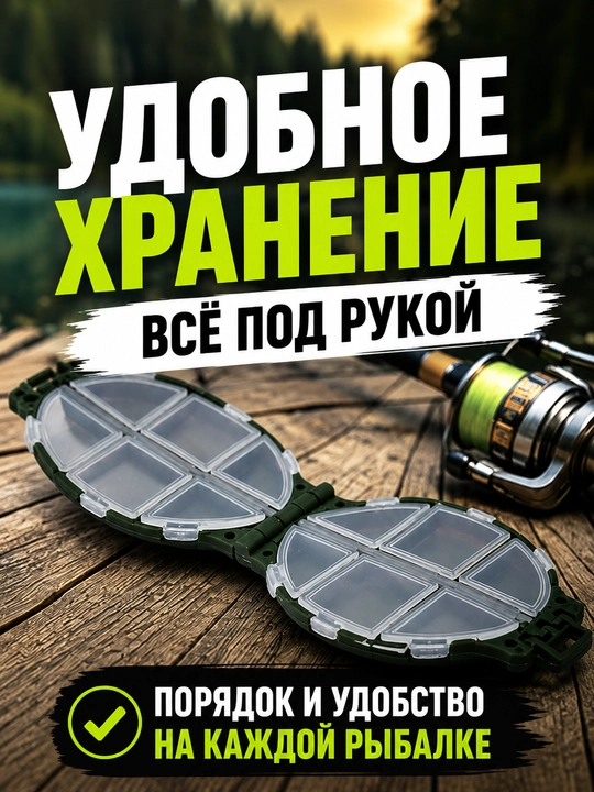 Контейнер для рыболовных крючков и оснастки