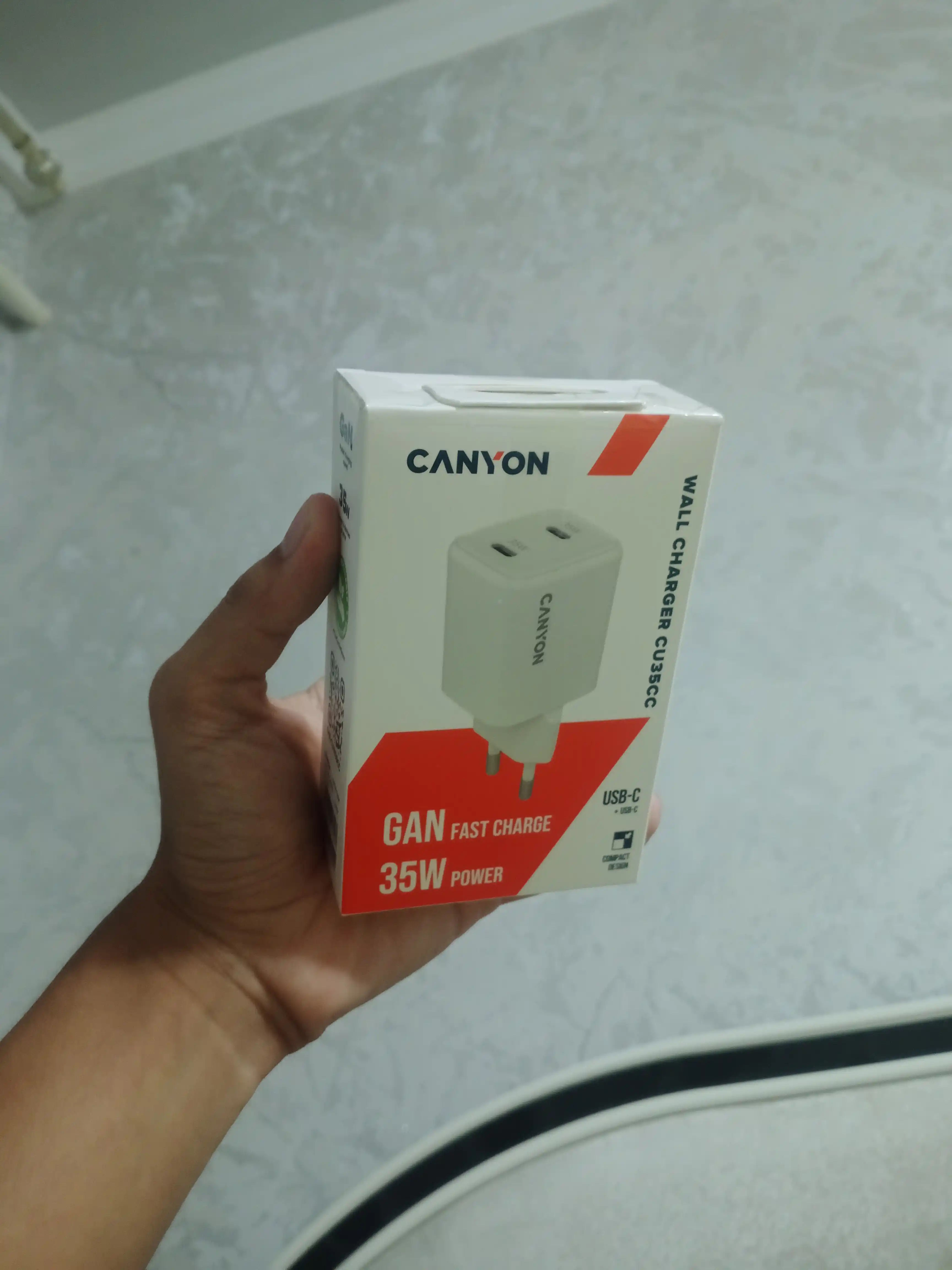 Canyon CU35CC tarmoq quvvatlagichi, CU45CC, GaN, Type C, PD, tez quvvatlash, 2 portli