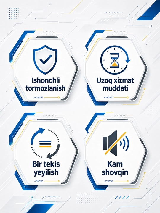 Kia va Hyundai uchun Hi-Q old diskli tormoz kolodkalari, 4 dona to‘plam, SP4464