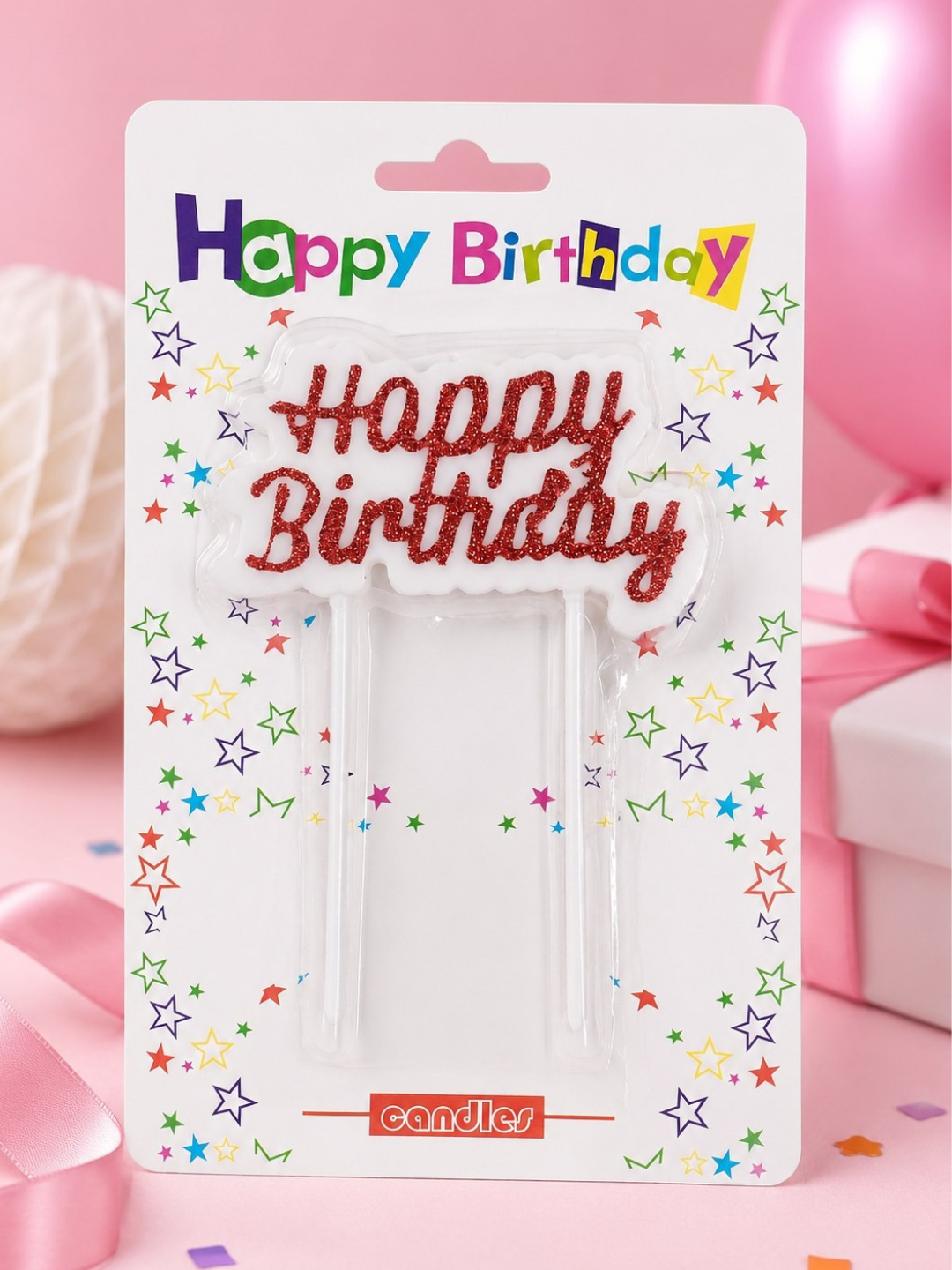 Свечи Happy Birthday для торта и кексов - 
