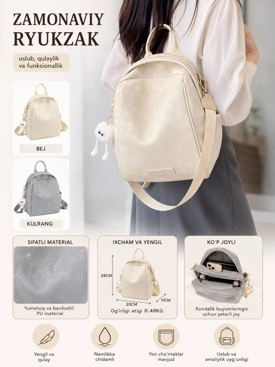 Qizlar va ayollar uchun ryukzaklar, maktab uchun ryukzaklar, qizlar uchun maktab sumkalari  - 