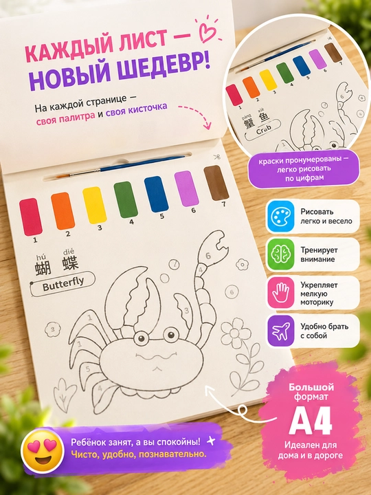 Набор для рисования акварелью YPLUS, бумага для акварельных рисунков для детей от 1 до 4