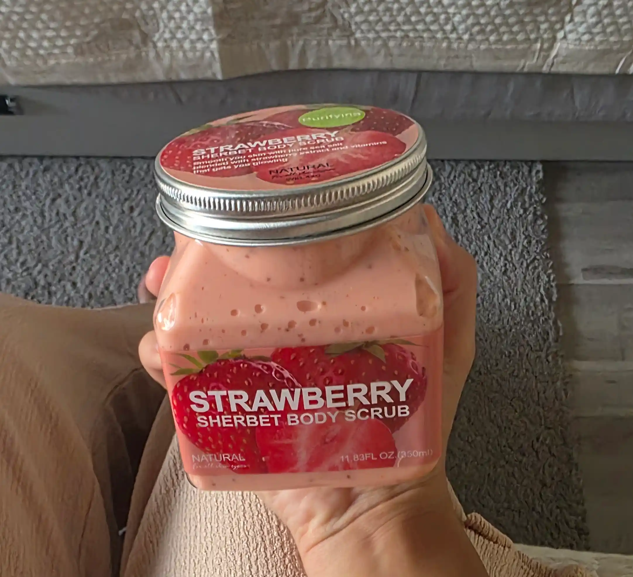 Скраб для лица и тела Wokal Sherbet Body Scrub, с экстрактом малины и клубники, 500/350 гр