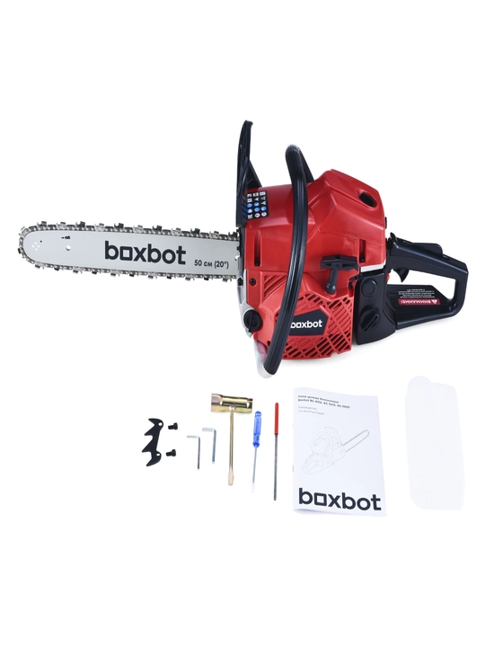Бензиновая цепная пила Boxbot BS-5820, 58 см3, шина 50 см, шаг 0,325, паз 1,5 мм, 76 зв