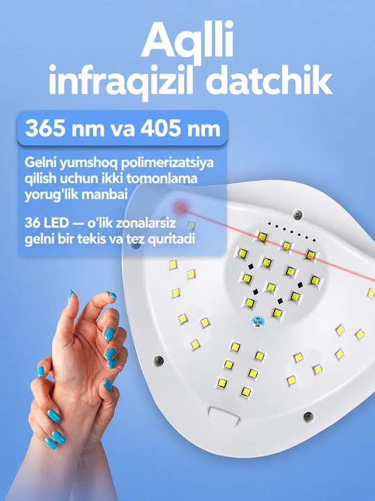 SUN X5 PLUS 120W manikyur lampasi, professional UV-LED manikyur lampasi