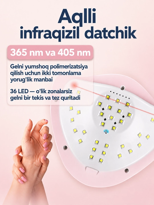 SUN X5 PLUS 120W manikyur lampasi, professional UV-LED manikyur lampasi