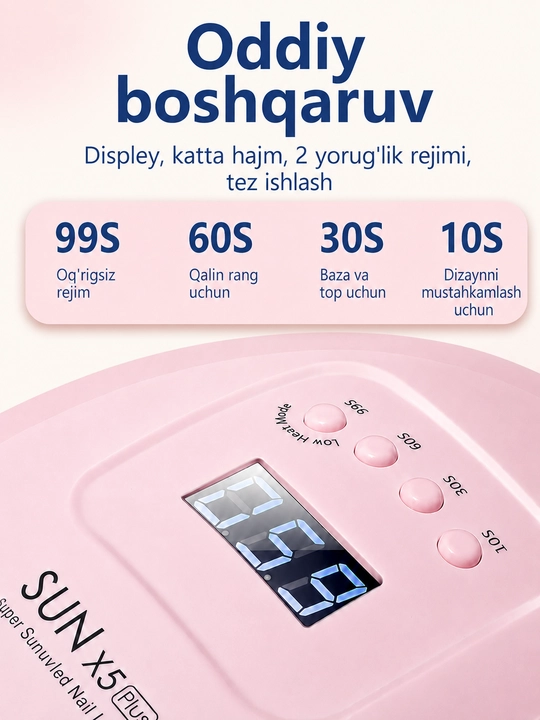 SUN X5 PLUS 120W manikyur lampasi, professional UV-LED manikyur lampasi
