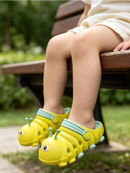 Yozgi bolalar kapalak shippaklari, sirpanmaydigan yumshoq EVA sandallar
