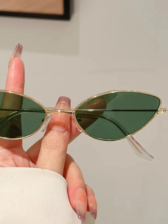 Женские солнцезащитные очки кошачий глаз (cat-eye), узкие