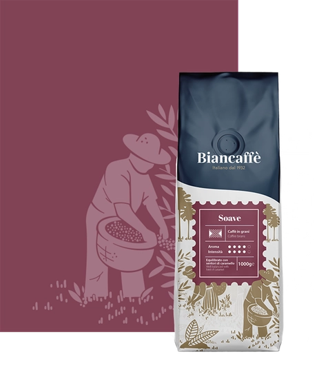 Biancaffe Soave, кофе зерновой, 1000 гр Arabica/Robusta