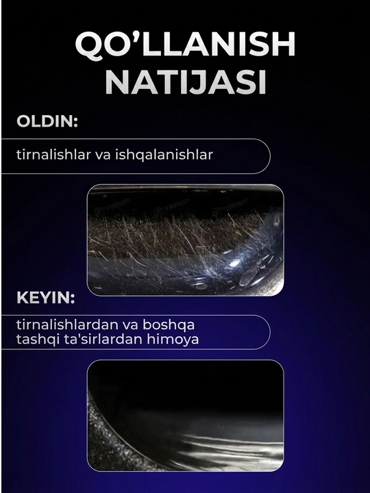 Avtomobil eshik tutqichi shaffof himoya stikeri, tirnalishdan saqlaydi, 4 dona