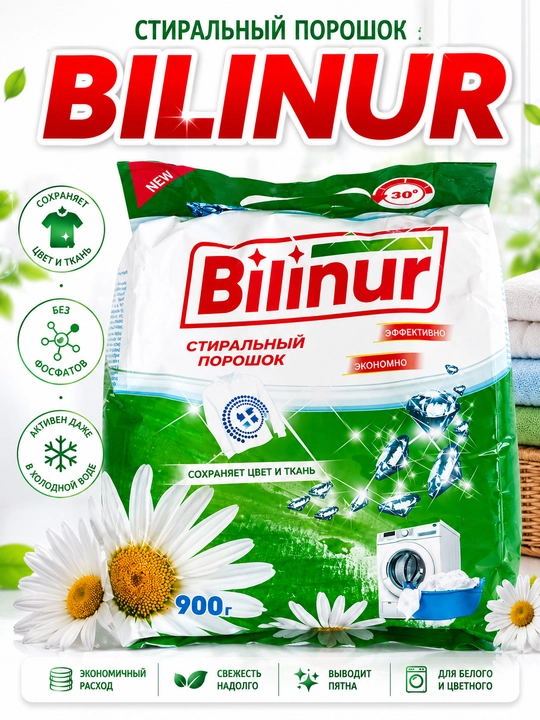 Стиральный порошок, порошок для стирки, без фосфатов, удаляет пятна - 