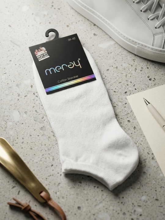Turkiya, unisex Meray-paxtali kalta paypoqlari, krossovkalar uchun, 1 juft