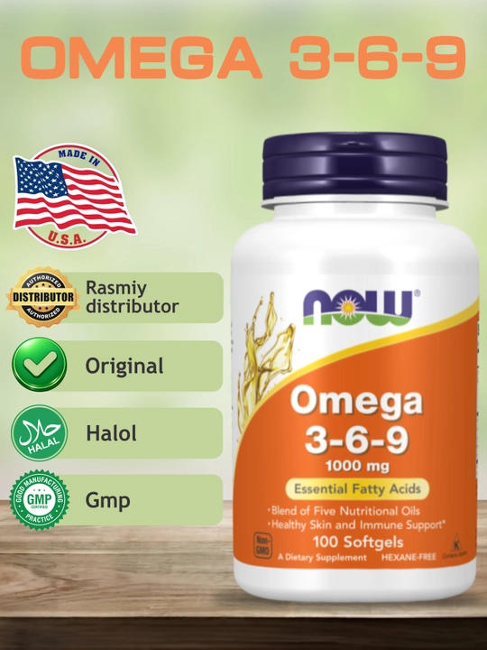 Now Foods, Омега 3-6-9, 100 капсул - 