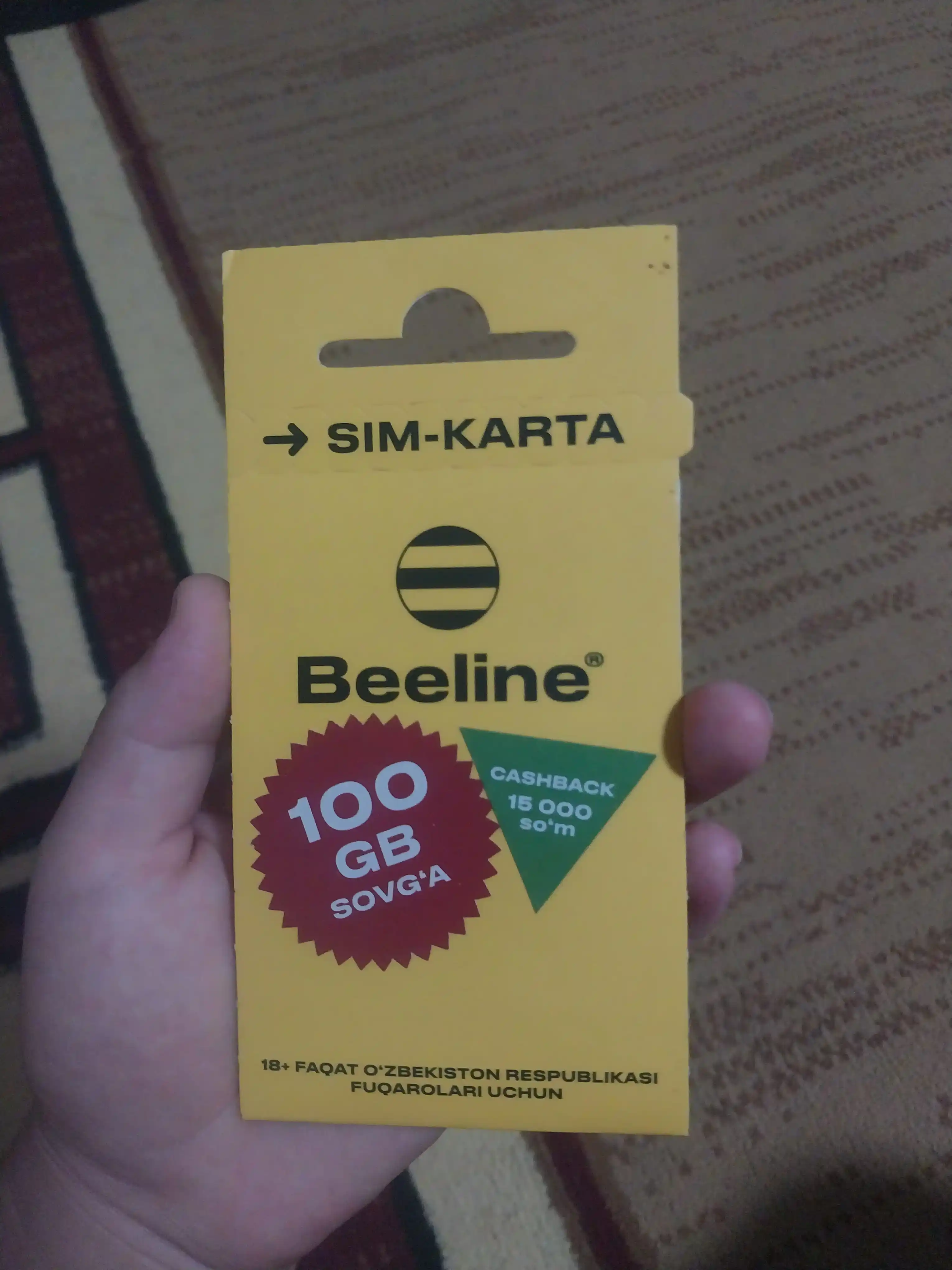 SIM-карты Beeline для всех типов мобильных устройств бонус на 3 месяц 100ГБ , 15000
