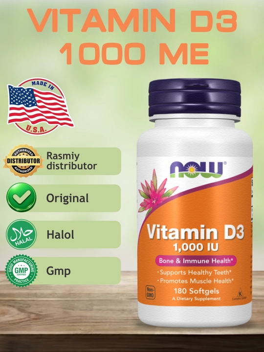 NOW Foods, Витамин D3 400 ME, 1000 ME, 2000 ME , мягкие капсулы, Халяль