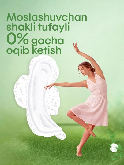 Gigiyenik Prokladkalar Kotex Natural Normal, 8 dona