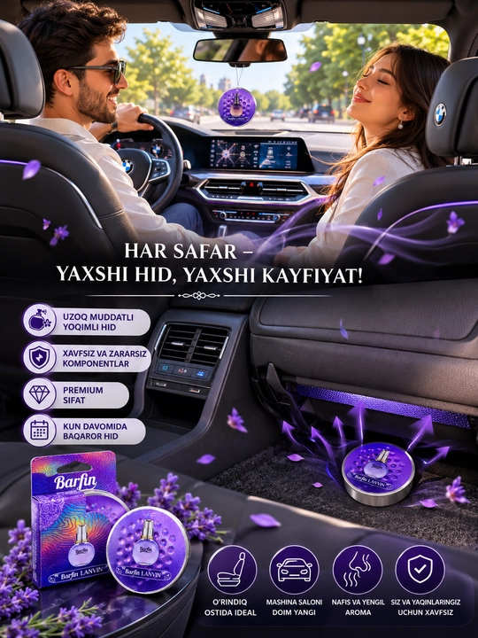 Avtomobil uchun premium xushbo'y hid Barfin LANVIN, 42 g