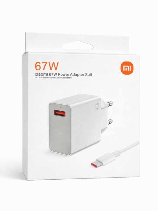 Xiaomi 67W Fast Charger Type-C Kabel bilan Tez Zaryadlovchi Adapter Komplekti - 