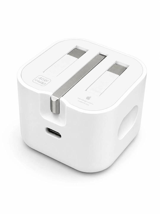 Apple 40W USB-C зарядное устройство для iPhone 15 / 16 / 17 / 18, EU-переходник в подарок