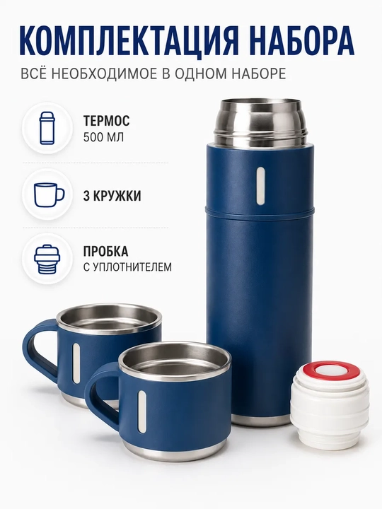 Термос с кружками "Cozy Sip"