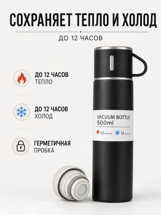Термос с кружками "Cozy Sip"