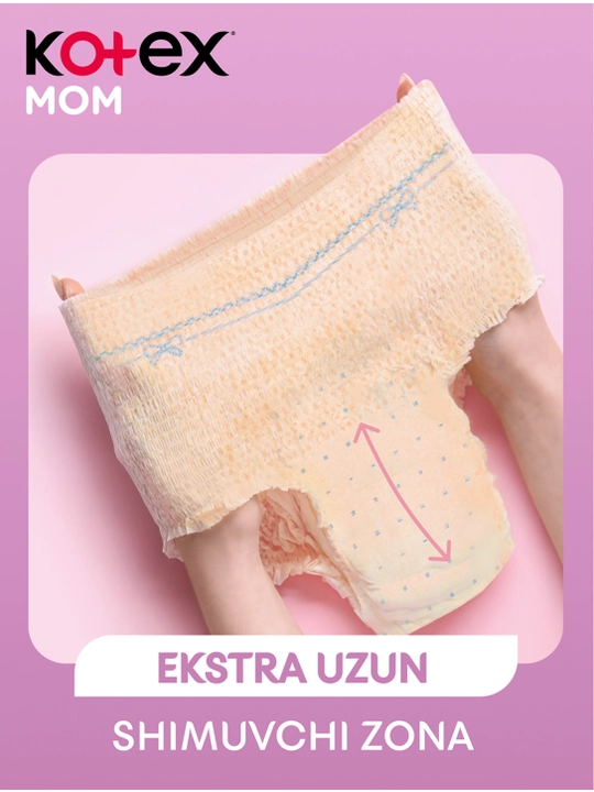 Kotex tug'ruqdan keyingi bir martalik onalar uchun trusiklari,  S/M