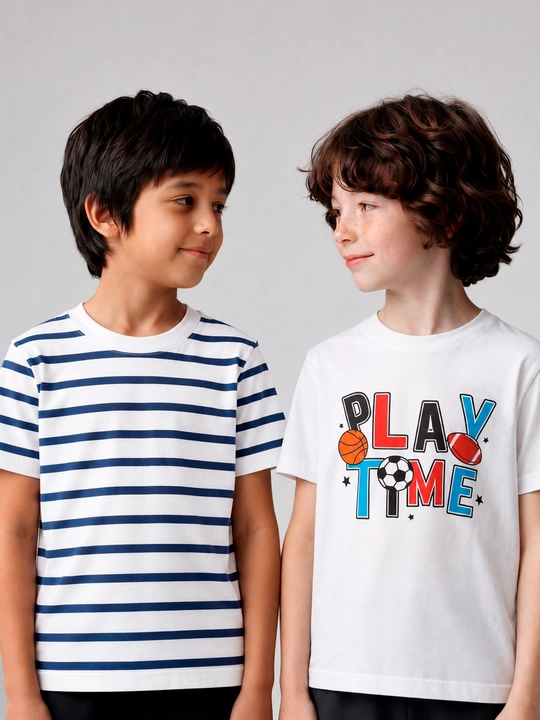 O'g'il bolalar uchun futbolkalar, 2 dona to'plam, 7–13 yosh