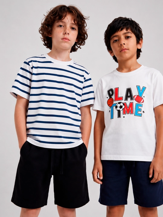 O'g'il bolalar uchun futbolkalar, 2 dona to'plam, 7–13 yosh