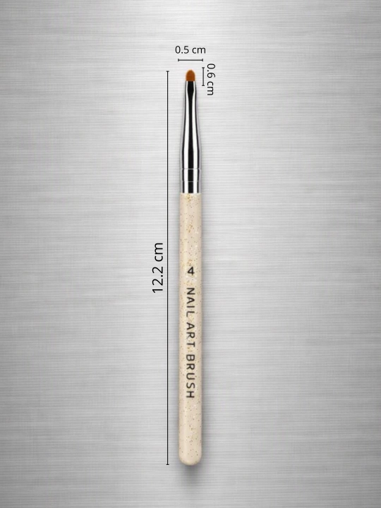 Профессиональная кисть для дизайна ногтей Filbert Liner — 5х6 мм, №4