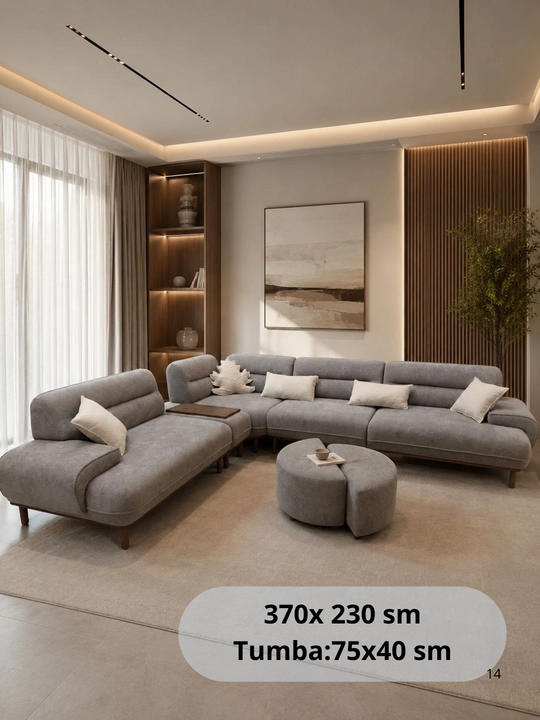 Zamonaviy dizayndagi Luna divan to'plami - 