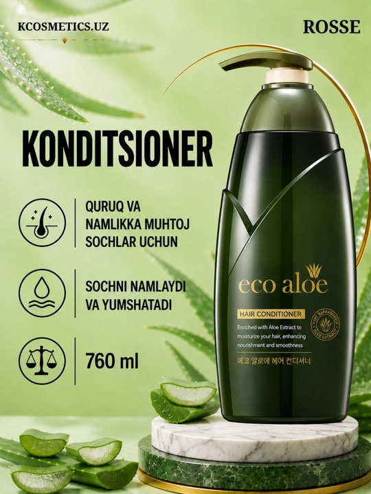 Eko aloe balzam-konditsioner, Koreya mahsuloti, 760 ml - 