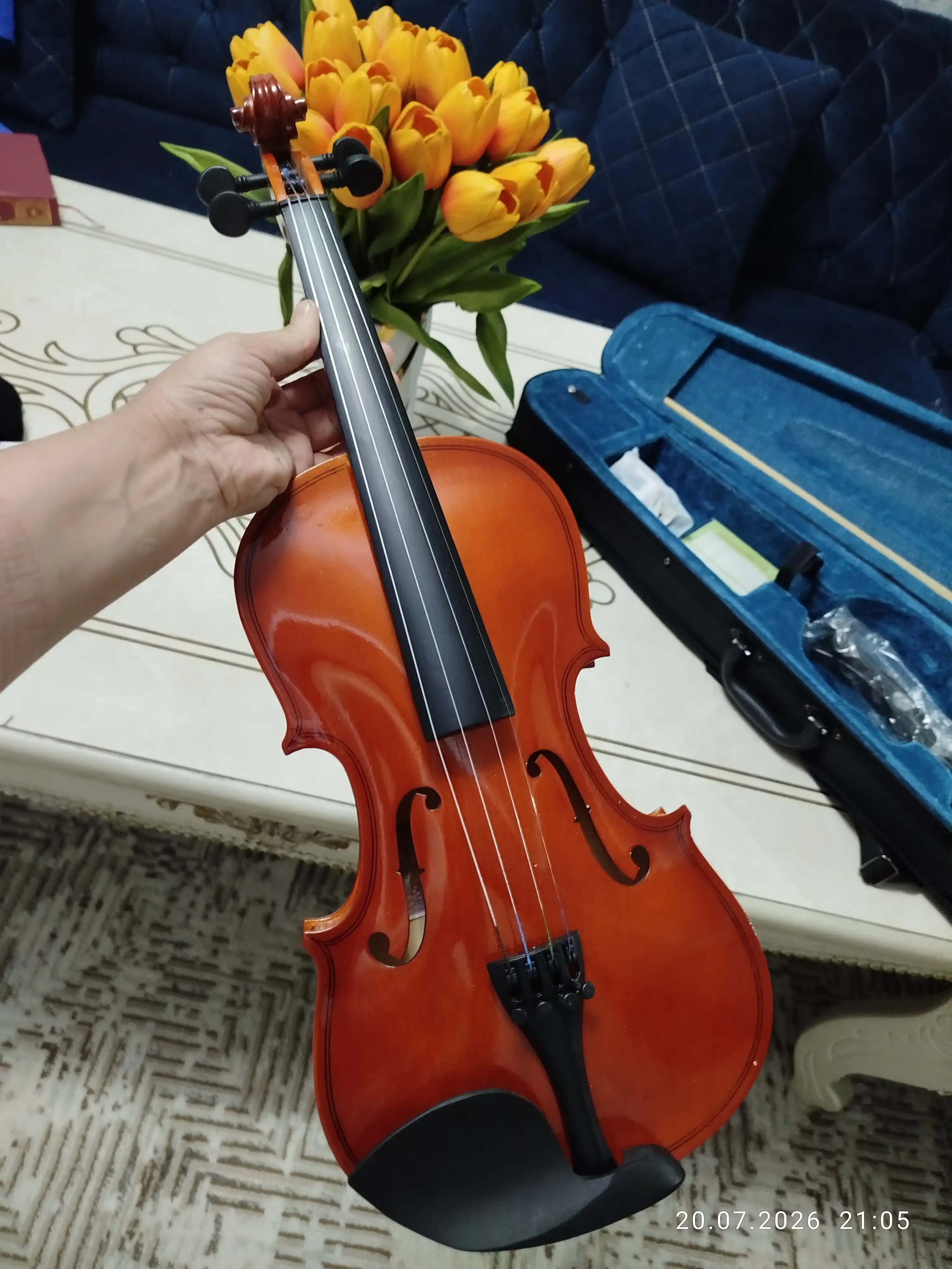 4/4 Akustik skripka, 8 ta 1 to'plamda