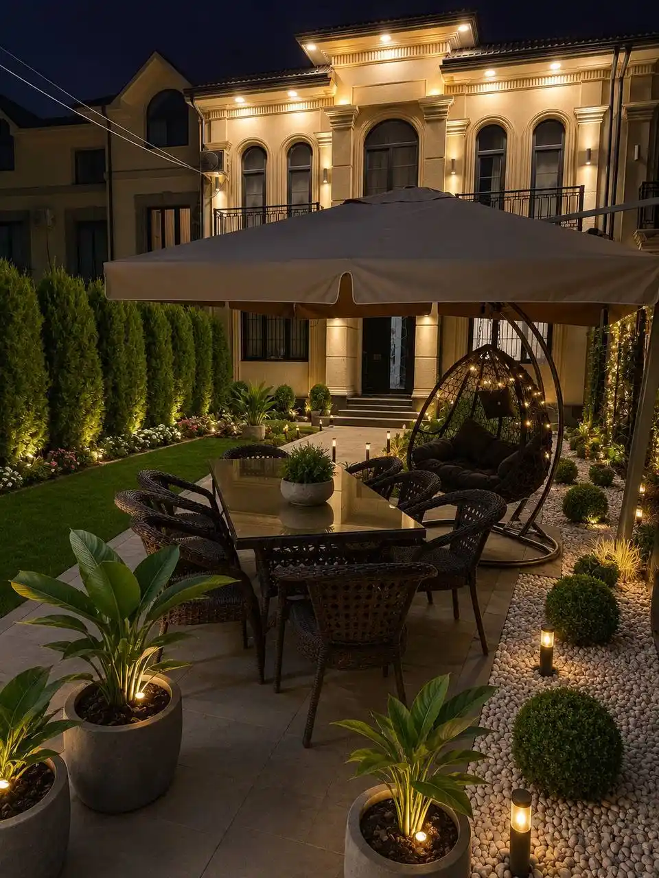 Kachelya divan 2 kishilik, sun’iy rattan, bog‘ va balkon uchun