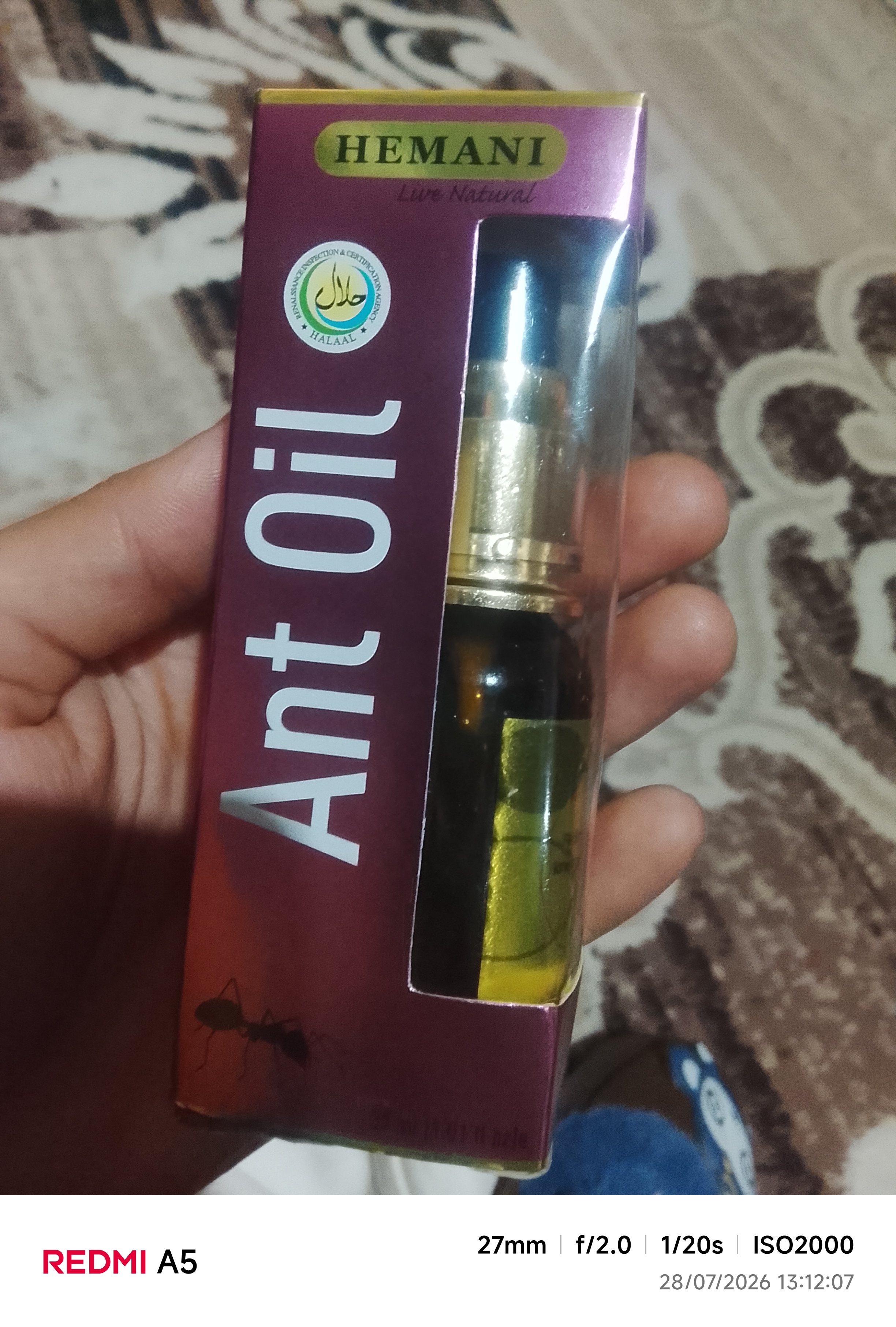 Муравьиное масло Hemani Ant oil, против роста волос, для депиляции, ингибитор роста, 30 мл