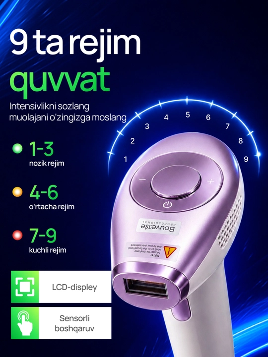 Фотоэпилятор IPL лазерный Babyverse SE10, с охлаждением для лица и тела