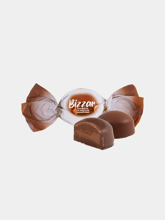 Shokolad ta'mli BIZZAR shokolad bilan qoplangan konfetlari, 500 g - 