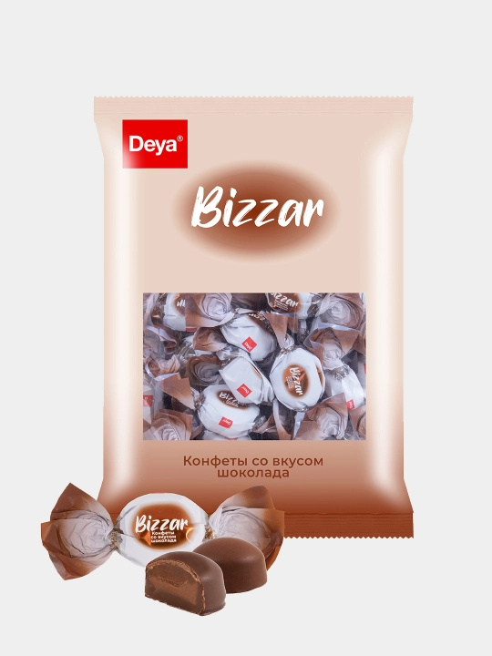 Конфеты глазированные BIZZAR со вкусом шоколада, упаковка 500 г