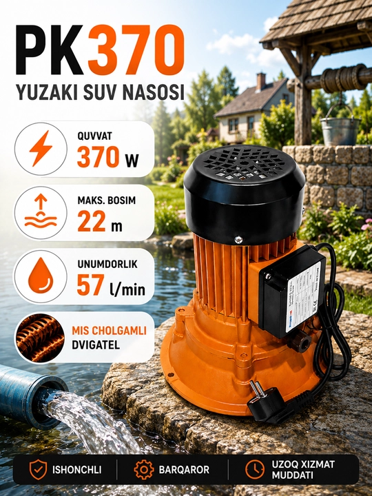 Suv nasosi Agidel 370, misli