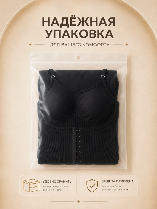 Женское утягивающее боди для живота, талии и бедер, корректирующее белье черного цвета