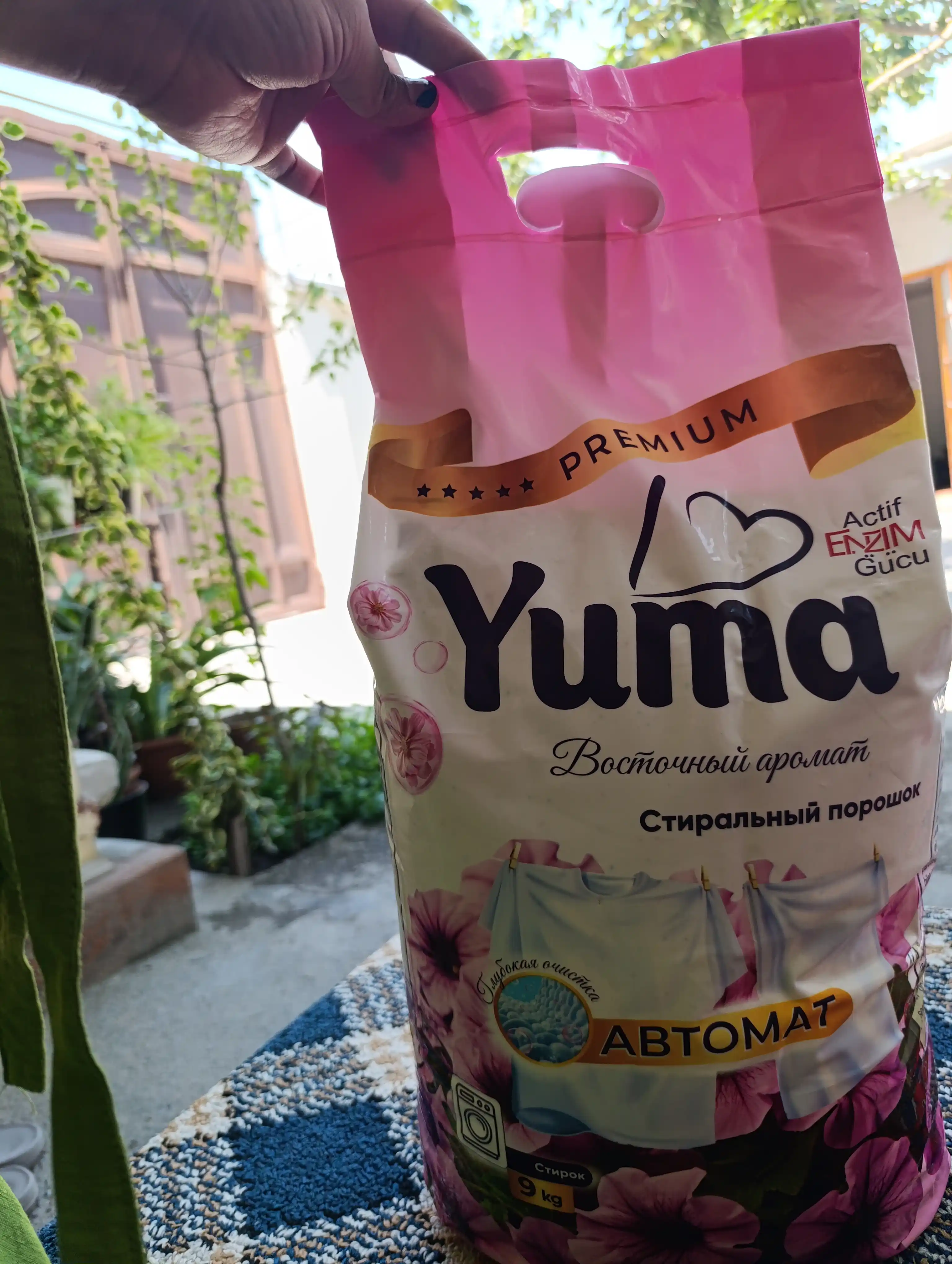 Kir yuvish kukuni YUMA, avtomat, rangli va oq kiyimlar uchun, 9kg, 3kg, 1,5kg