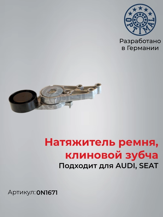 Натяжитель ремня, клиновой зубчатый AUDI A6 C5 C6 A4 B6/B7 0N1671 - 