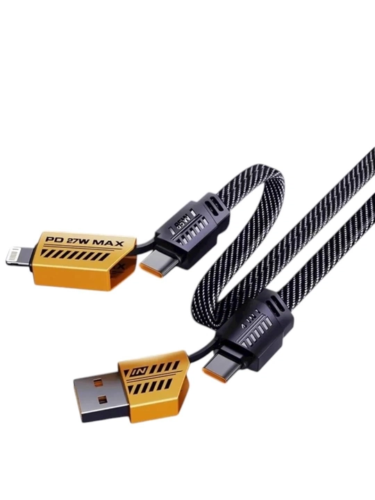 Универсальный кабель 4 в 1 usb, usb-c и lightning быстрая зарядка и передача данных