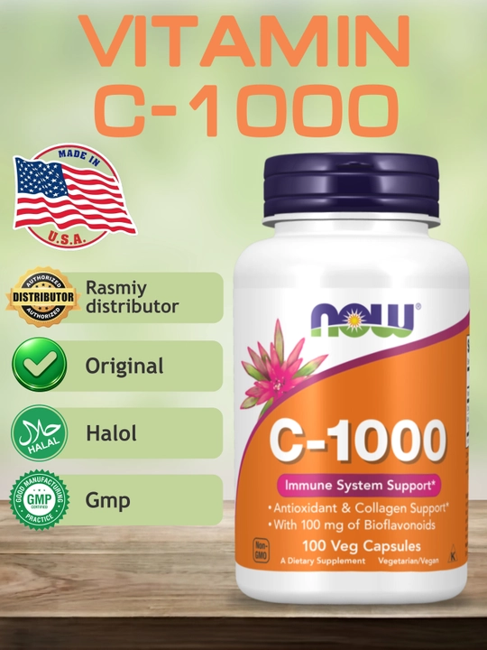 NOW Supplements, Витамин C 500 мг и 1000 мг с шиповником, Халяль - 