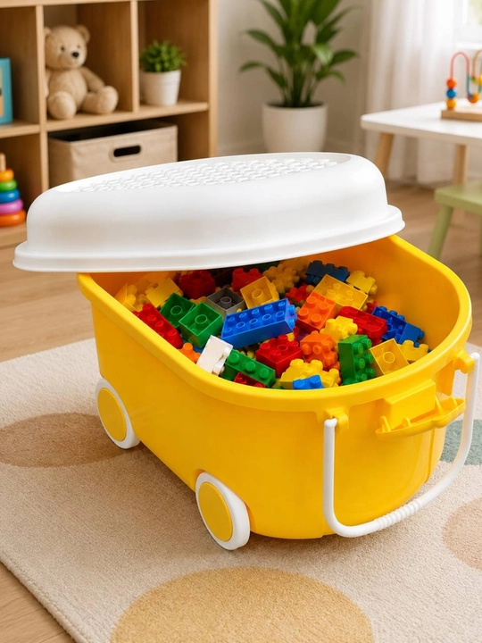 Контейнер для хранения игрушек на колёсах детский 32×17,5×18,5 см