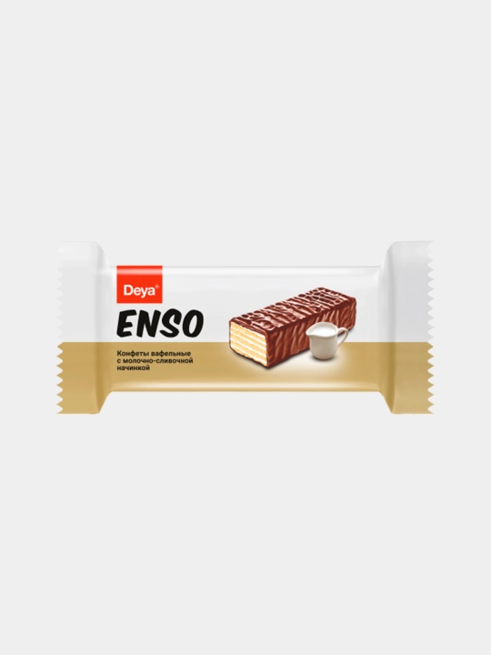 Конфеты вафельные глазированные Enso с молочно-сливочной начинкой, пачка 200 г [RK-164]