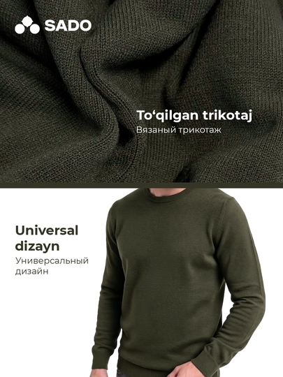 Erkaklar uchun klassik jemper SADO, jemperlar erkaklar, jemfer