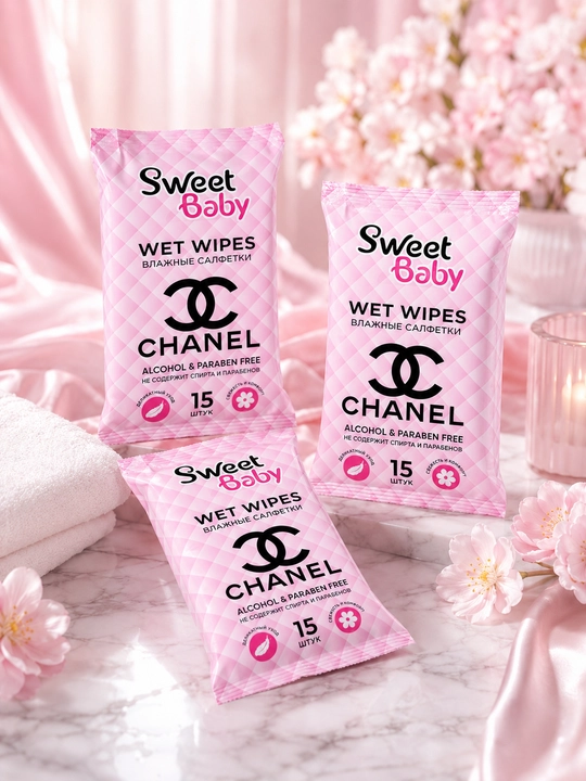 Sweet Baby nam salfetkalari, 15 dona 3/5, namlovchi