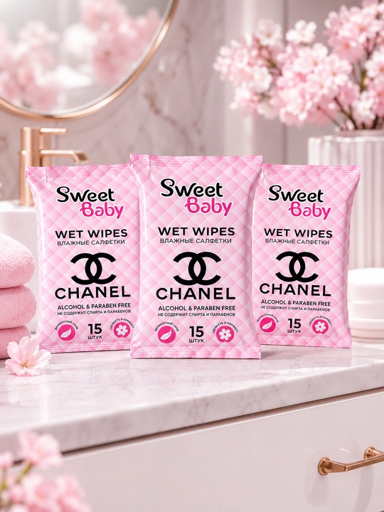Sweet Baby nam salfetkalari, 15 dona 3/5, namlovchi