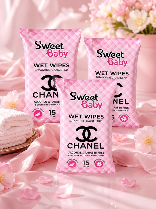 Sweet Baby nam salfetkalari, 15 dona 3/5, namlovchi